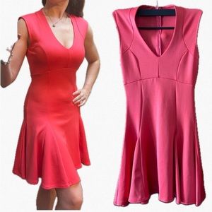 Charlotte Russe Tangerine Junior Fit and Flare Skater Dress, M